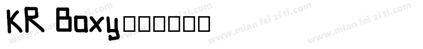 KR Boxy字体转换